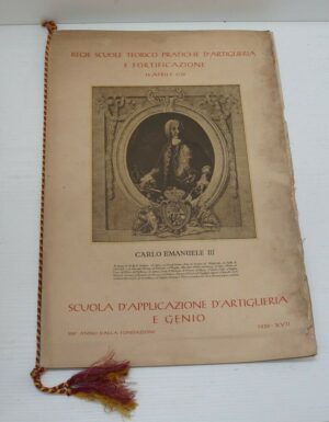 Calendario Scuola d'Applicazione e Genio Anno 1939. Con Cordoncino Originale