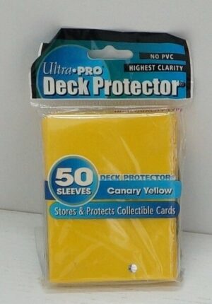 DECK PROTECTOR Ultra Pro 50 Sleeves/Custodie Canary Yellow Misura Standard
