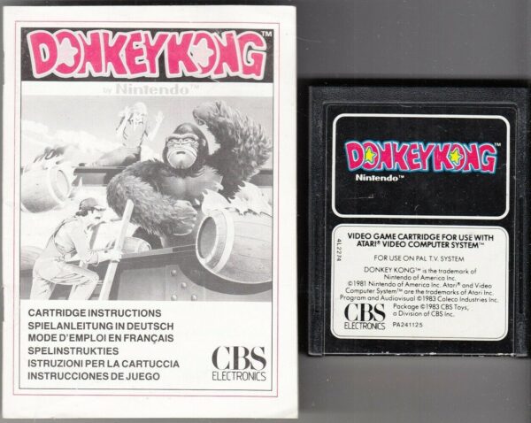 DONKEY-KONG-Videogioco-per-ATARI-2600-con-Manuale-Testato-e-Funzionante-1983-114098562429