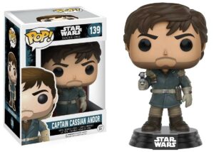 Funko Pop! Star Wars Rogue One: Captain Cassian Andor. Star Wars n. 139. Action Figure cm 10. Funko