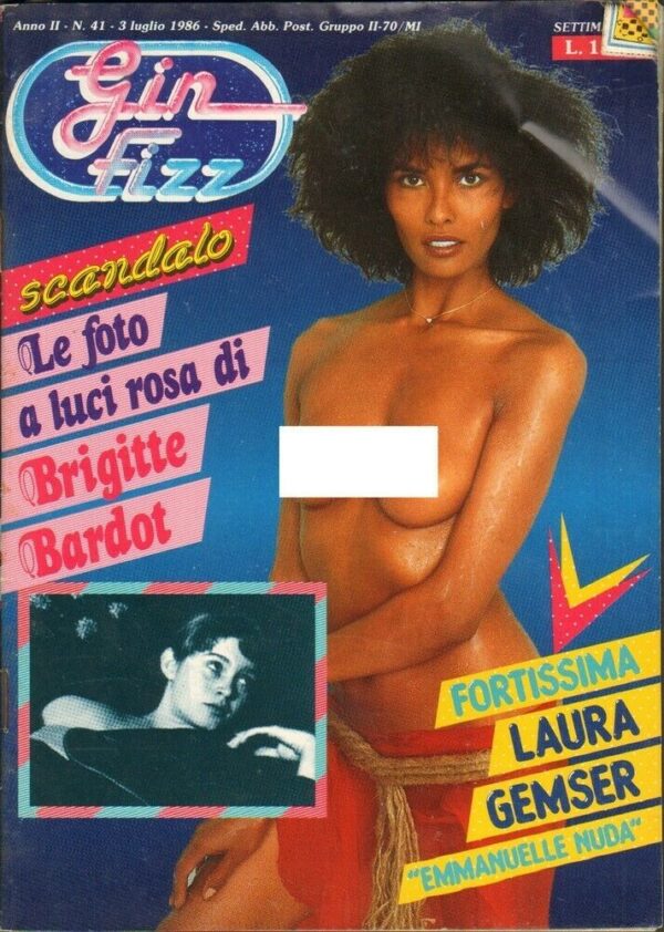 Gin-Fizz-Rivista-Anno-1986-3-luglio-n41-Brigitte-Bardot-foto-a-Luci-rosa-Sop-113917312929