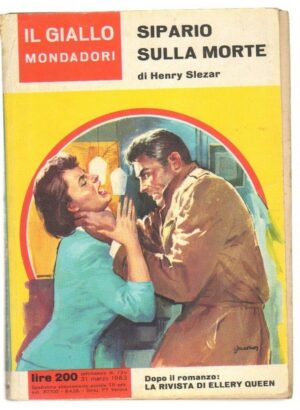 Il Giallo Mondadori n. 739 SIPARIO SULLA MORTE di H. Slezar. 1963 Mondadori