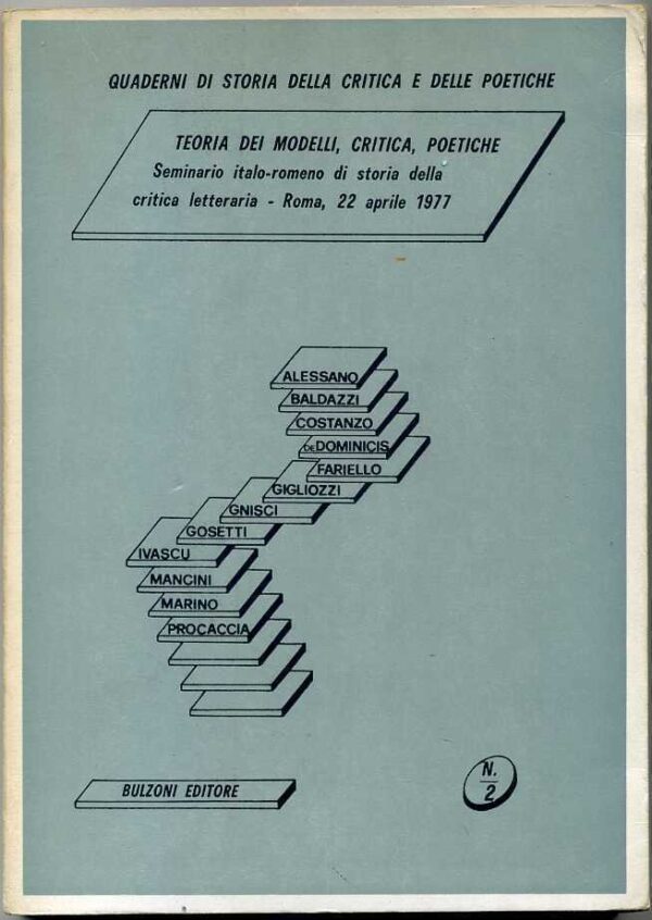QUADERNI-DI-STORIA-DELLA-CRITICA-E-DELLE-POETICHE-Teoria-1-1978-Bulzoni-110971148579