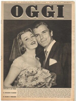 Rivista OGGI Anno 1954 n. 27 del 8 Luglio - In copertina Arlene Dahl e Lamas