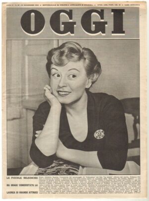 Rivista OGGI Anno 1954 n. 46 del 18 Novembre - In copertina Giulietta Masina