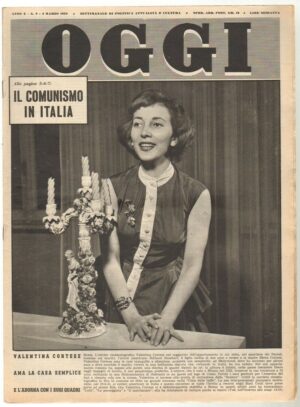 Rivista OGGI Anno 1954 n. 9 del 4 Marzo - In copertina Valentina Cortese
