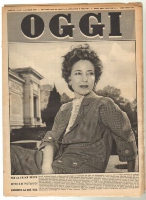 Rivista OGGI Anno 1955 n. 15 del 14 Aprile - In copertina Myriam Petacci