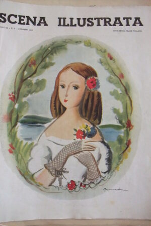 (ST) SCENA ILLUSTRATA anno 58 n. 9 del 1943  con 2 TAVOLE FUORI TESTO