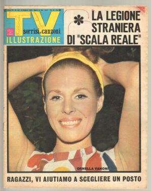 TV Sorrisi e Canzoni anno 1966 n. 40 - 2 Ottobre in copertina Ornella Vanoni