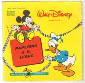 Walt Disney CINECASA: PAPERINO E IL LEONE filmino 8mm Colore