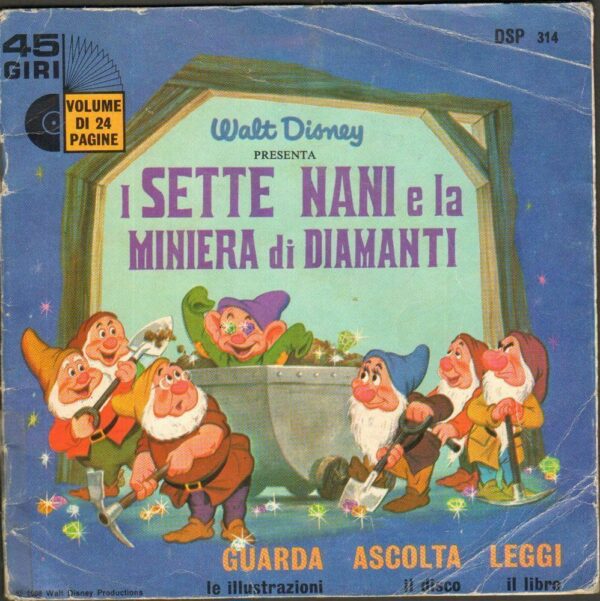 Walt-Disney-I-SETTE-NANI-LA-MINIERA-DI-DIAMANTI-Guarda-Ascolta-Leggi-no-disco-122616355589