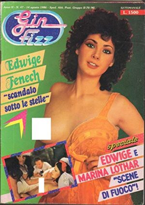 Gin Fizz Rivista Anno 1986. 14 agosto n.47. Edwige Fenech, Marina Lothar
