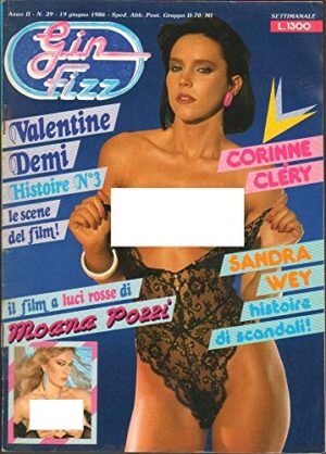 Gin Fizz Rivista erotica Anno 1986. 19 giugno n.39. Moana Pozzi, Corinne Clery