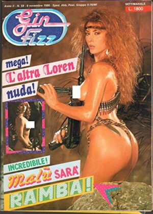 Gin Fizz Rivista erotica Anno 1986. 6 novembre n.59. Malu', Sacha Darvin, Vanna Ferre, Loredana Romito