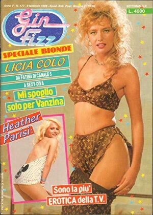 Gin Fizz Rivista erotica Anno 1989. 9 febbraio n.177. Licia Colo', Heather Parisi, Patrick Swayze